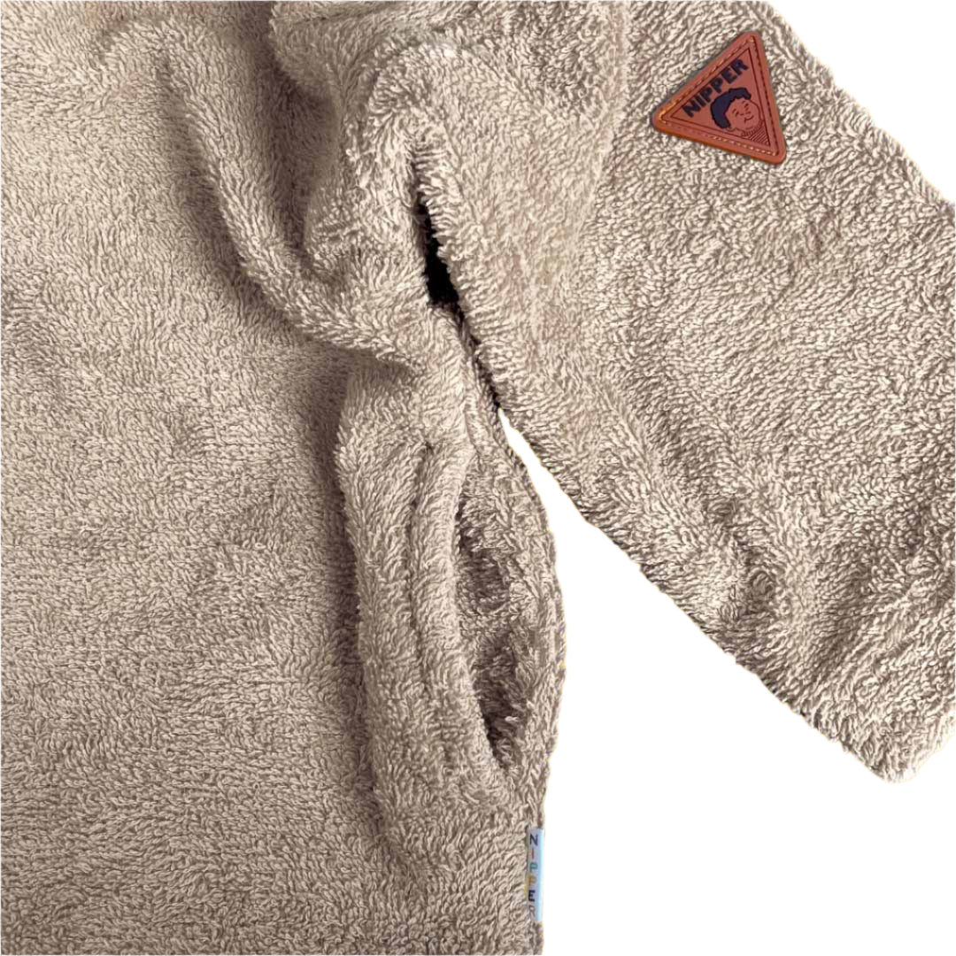 Closed Robe Terry Towelling  - Yellow - Green - Sand