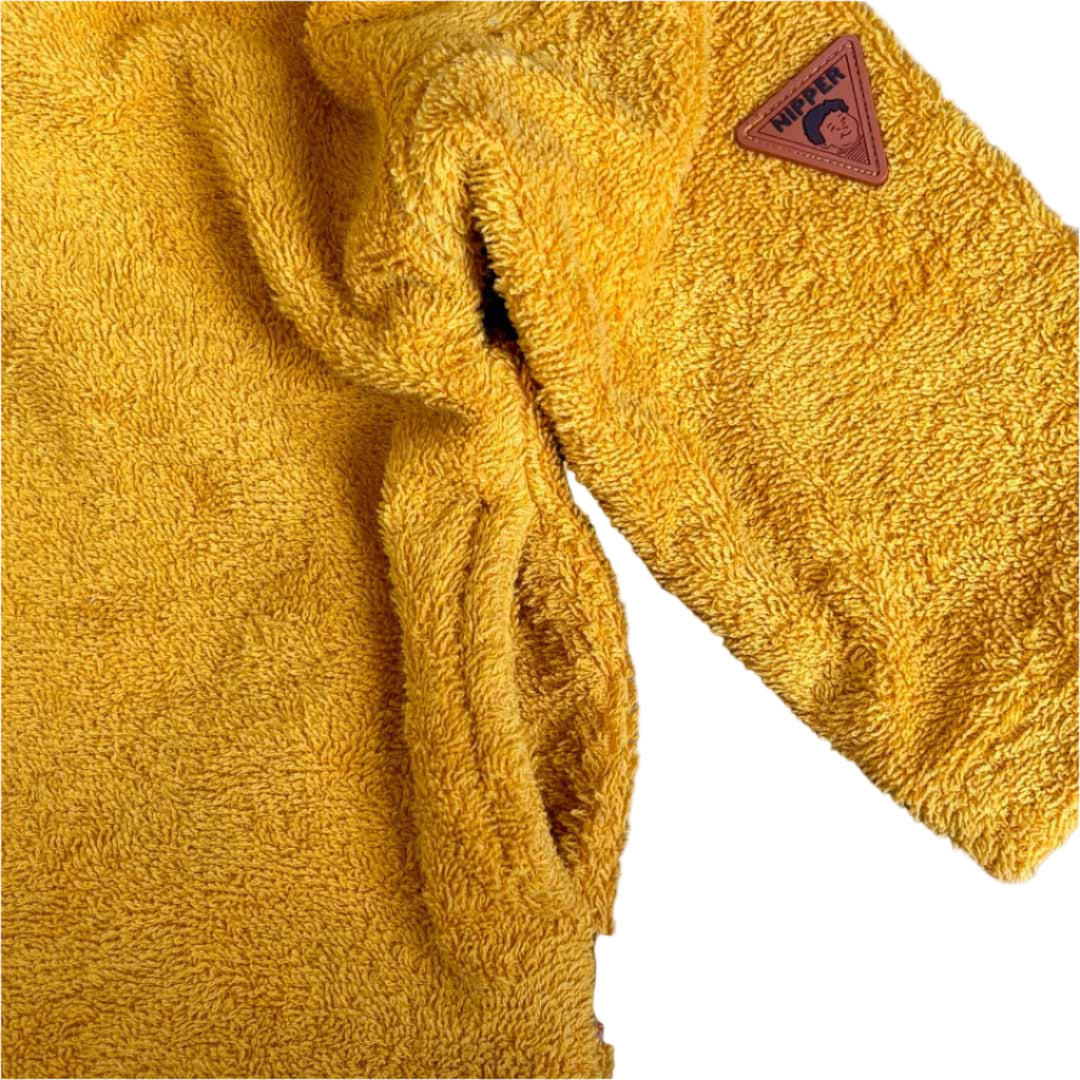 Closed Robe Terry Towelling  - Yellow - Green - Sand