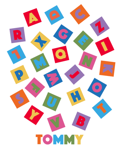Tee Shirt Short Sleeve - TUMBLING ALPHABET FIND YOUR NAME