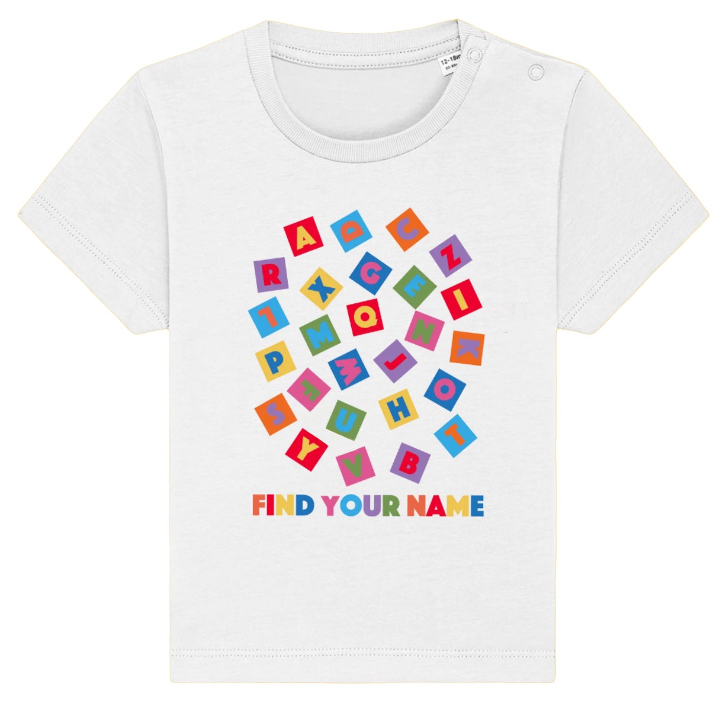 Tee Shirt Short Sleeve - TUMBLING ALPHABET FIND YOUR NAME