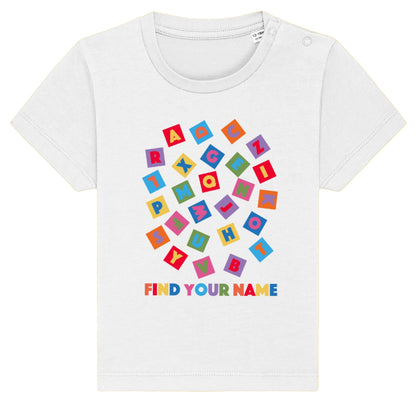 Tee Shirt Short Sleeve - TUMBLING ALPHABET FIND YOUR NAME