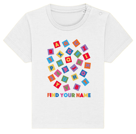 Tee Shirt Short Sleeve - TUMBLING ALPHABET FIND YOUR NAME