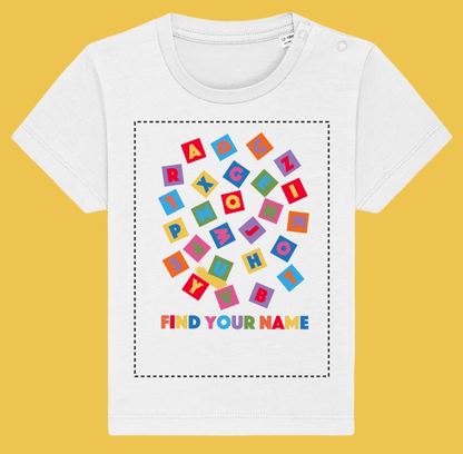 Tee Shirt Short Sleeve - TUMBLING ALPHABET FIND YOUR NAME